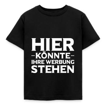 Hier könnte ihre Werbung stehen - Kinder T-Shirt - Schwarz - Vorne - AI Model Kid Female (0cm)