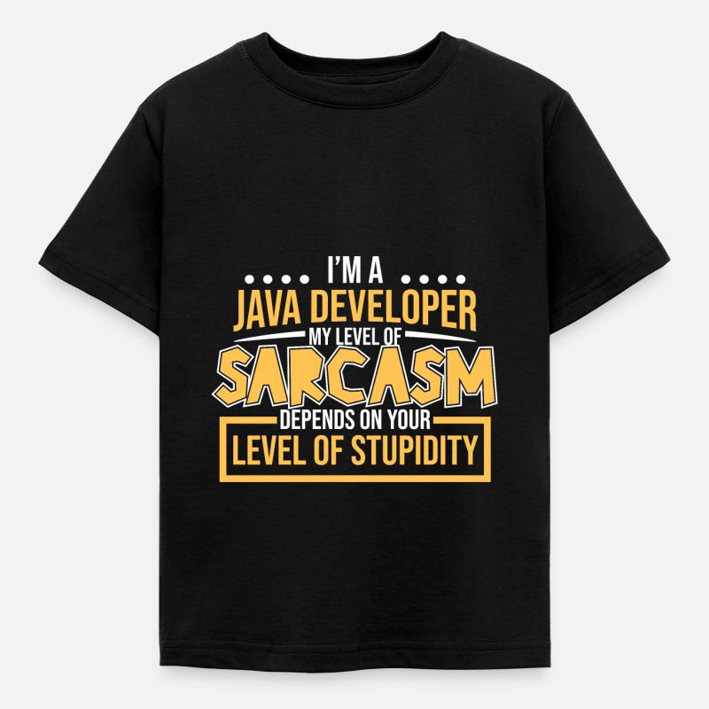 Java Developer - Kinder T-Shirt - Schwarz