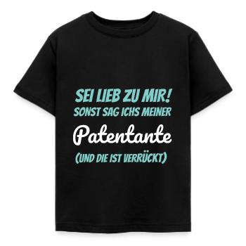 Patentante Patenkind T-Shirt als Geschenkidee - Kinder T-Shirt - Schwarz - Vorne - AI Model Kid Female (0cm)