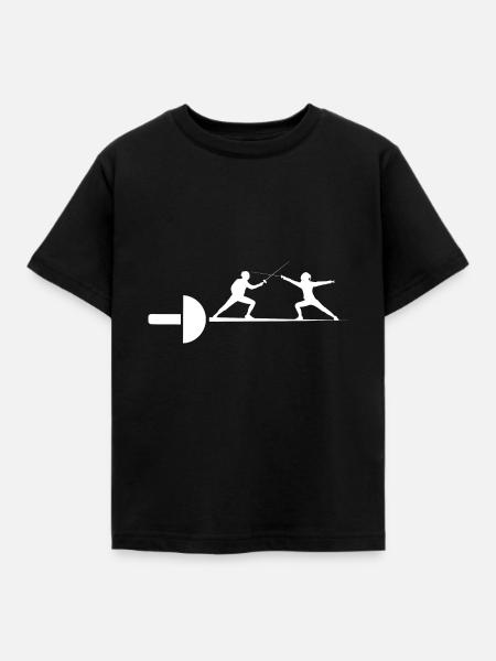 Fechten - Kinder T-Shirt - Schwarz