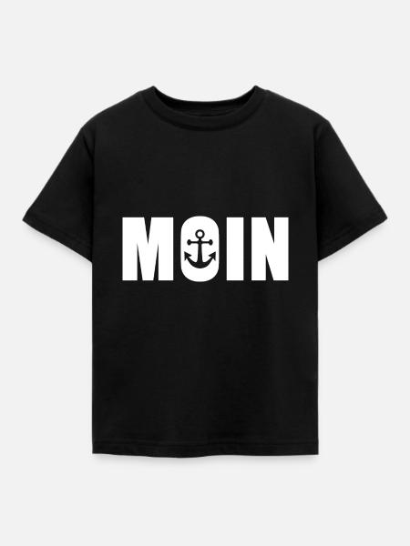 Moin - Kinder T-Shirt - Schwarz