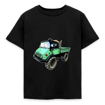 unimog 406 - Kinder T-Shirt - Schwarz - Vorne - AI Model Kid Female (0cm)