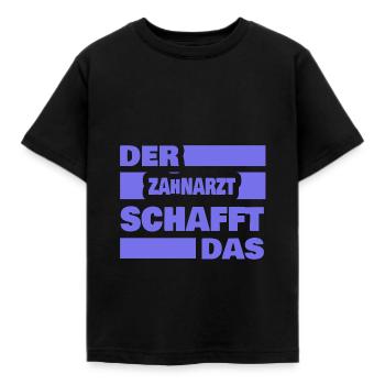 Werk Tandarts - Kinderen T-shirt - zwart - Voor - AI Model Kid Female (0cm)