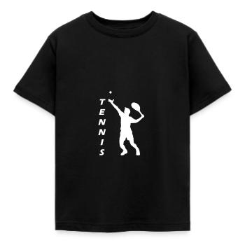Tennisspieler - Kinder T-Shirt - Schwarz - Vorne - AI Model Kid Female (0cm)