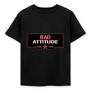 DFTS018 mauvaise attitude - T-shirt Enfant - noir - Devant - AI Model Kid Female (0cm)