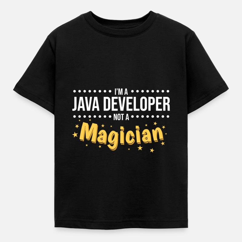 Java Developer - Kinder T-Shirt - Schwarz