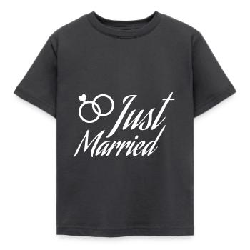Juste mariés anneaux - T-shirt Enfant - charbon - Devant - AI Model Kid Female (0cm)