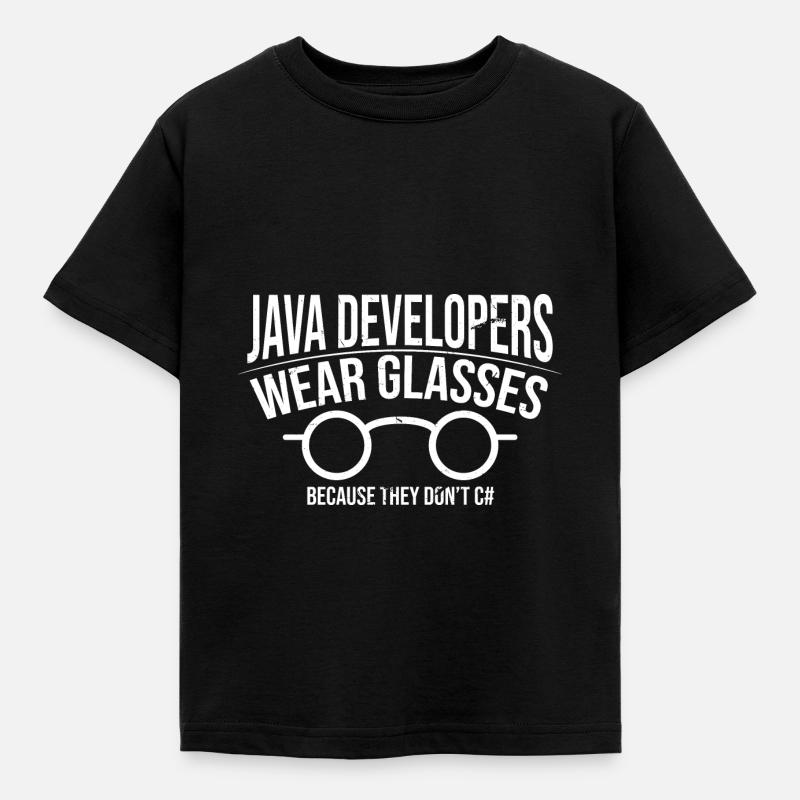 Java Developer - Kinder T-Shirt - Schwarz