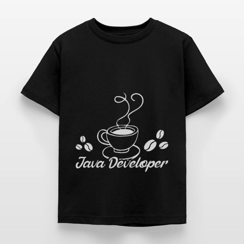 Java Developer with Coffee T-shirt Enfant