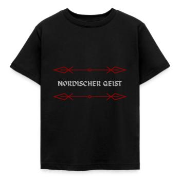 Nordischer Geist - Kinder T-Shirt - Schwarz - Vorne - AI Model Kid Female (0cm)