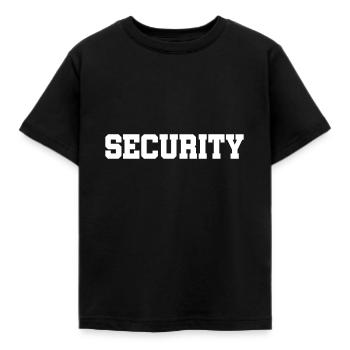 Sécurité - Service de sécurité - Gardiennage - Protection - T-shirt Enfant - noir - Devant - AI Model Kid Female (0cm)