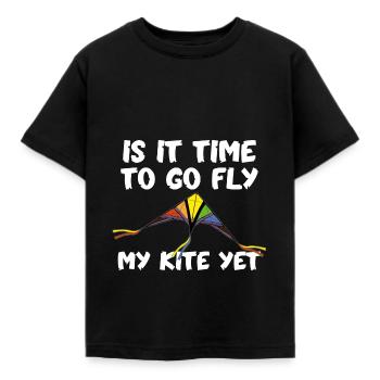 Faire voler un cerf-volant en plein air pour adultes et enfants - T-shirt Enfant - noir - Devant - AI Model Kid Female (0cm)