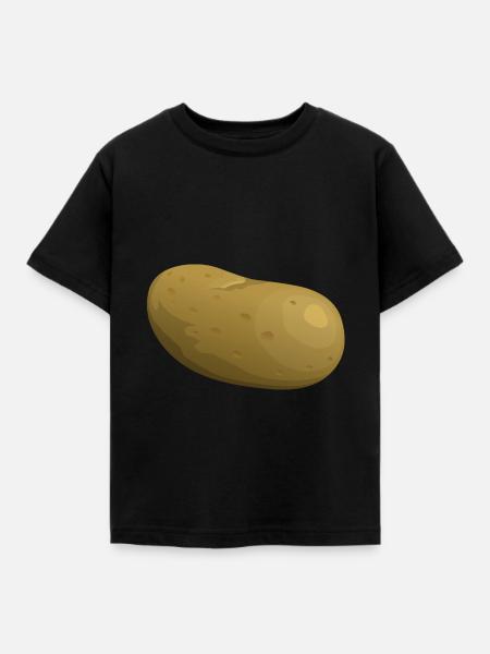 Kartoffel - Kinder T-Shirt - Schwarz