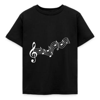 Musique Clé de partition - T-shirt Enfant - noir - Devant - AI Model Kid Female (0cm)