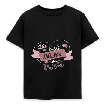 Beste Nichte der Welt Nichten Spruch Geschenk - Kinder T-Shirt - Schwarz - Vorne - AI Model Kid Female (0cm)