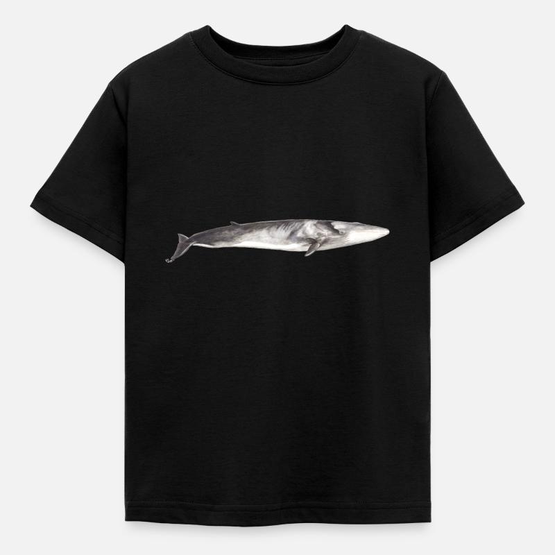 Finnwal Balaenoptera physalus - Kinder T-Shirt - Schwarz