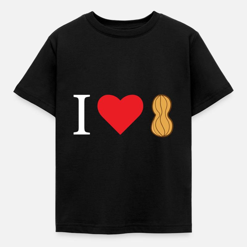 Peanut love - Kinder T-Shirt - Schwarz