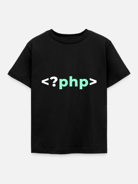 PHP Programmierer Softwareentwickler Shirt - Kinder T-Shirt - Schwarz