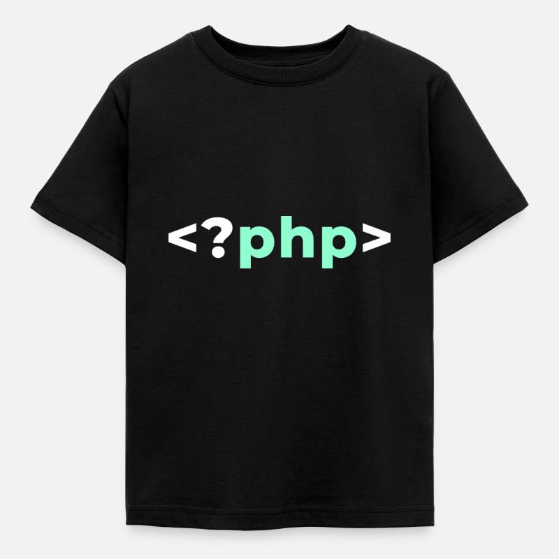 PHP Programmer Software Developer Shirt - Kids' T-Shirt - black