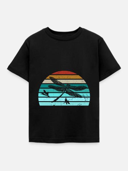 Libellenlibelle Libellen Entomologie - Kinder T-Shirt - Schwarz