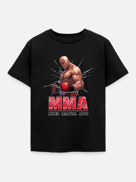 MMA-Kämpfer – Anime-Hemd - Kinder T-Shirt - Schwarz