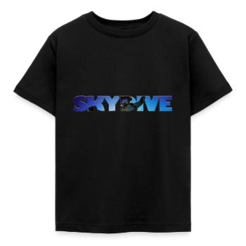 SKYDIVE - Kinder T-Shirt - Schwarz - Vorne - AI Model Kid Female (0cm)