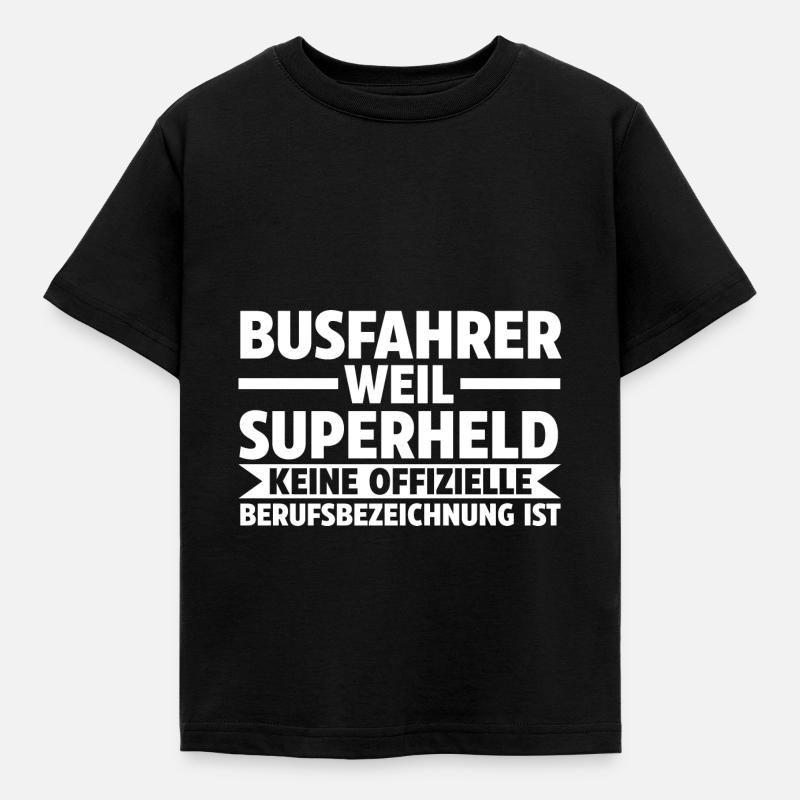 Bus Busfahrer - Kinder T-Shirt - Schwarz