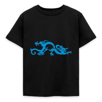 Chinese dragon - Kids' T-Shirt - black - Front - AI Model Kid Female (0cm)
