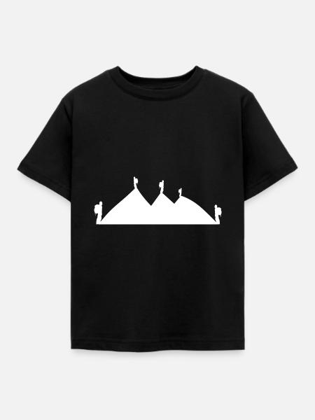 wandern berge,berg,wandern,weiss - Kinder T-Shirt - Schwarz