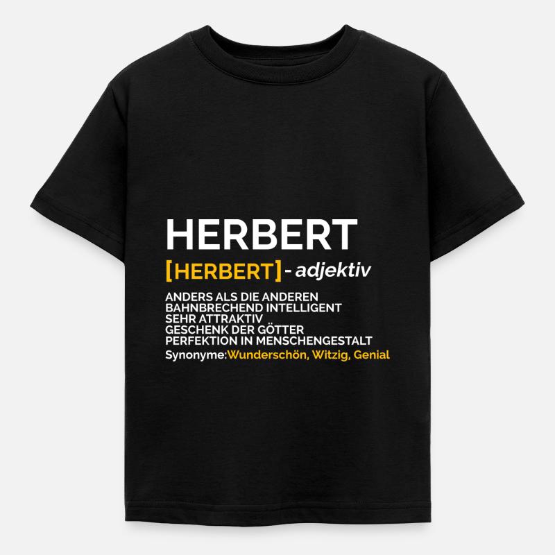 Herbert - Kinder T-Shirt - Schwarz
