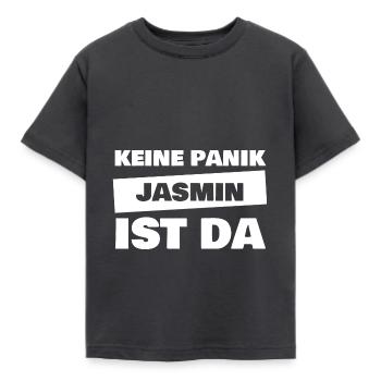 Vorname Jasmin - Kinder T-Shirt - Dunkelgrau - Vorne - AI Model Kid Female (0cm)