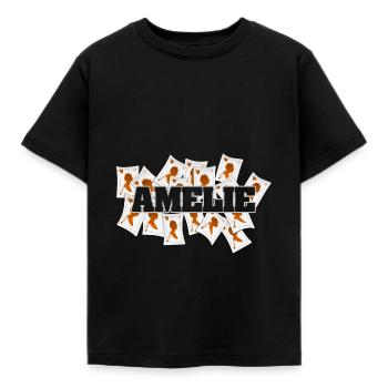 Vegas Amelie - Kinder T-Shirt - Schwarz - Vorne - AI Model Kid Female (0cm)