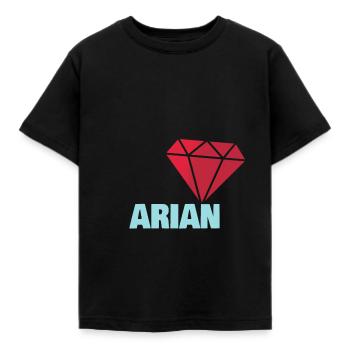 Edel Arian - Kinder T-Shirt - Schwarz - Vorne - AI Model Kid Female (0cm)
