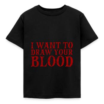 Je veux faire couler ton sang 3 - T-shirt Enfant - noir - Devant - AI Model Kid Female (0cm)
