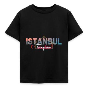 Stadt Istanbul - Kinder T-Shirt - Schwarz - Vorne - AI Model Kid Female (0cm)