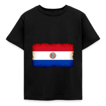 Paraguay Paraguay - Kinder T-Shirt - Schwarz - Vorne - AI Model Kid Female (0cm)