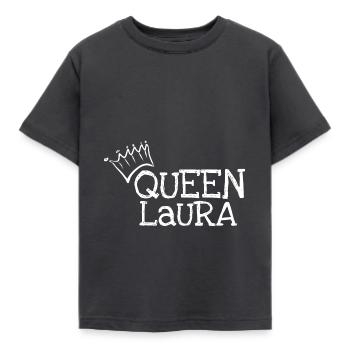 Laura - Kinder T-Shirt - Dunkelgrau - Vorne - AI Model Kid Female (0cm)