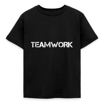 Teamwork Teamarbeit Teamgeist - Kinder T-Shirt - Schwarz - Vorne - AI Model Kid Female (0cm)