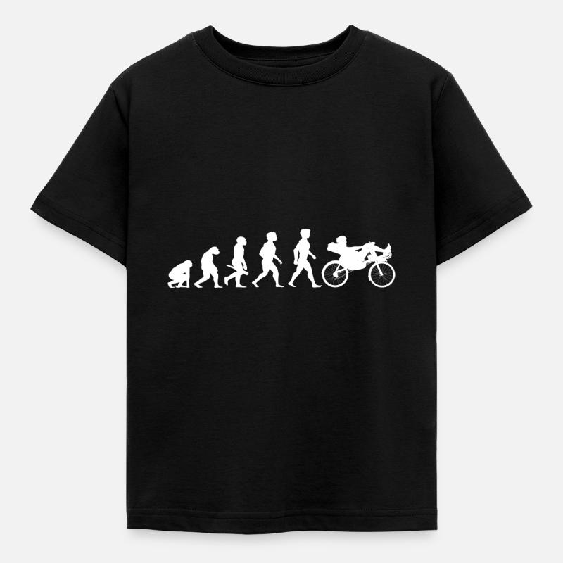 Evolution couché vélo couché cyclisme vélo - T-shirt Enfant - noir