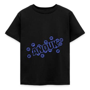 Herzchen für Anouk Liebe Herz - Kinder T-Shirt - Schwarz - Vorne - AI Model Kid Female (0cm)