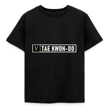 MATS006 Tae Kwon Do 5th Dan - Kids' T-Shirt - black - Front - AI Model Kid Female (0cm)