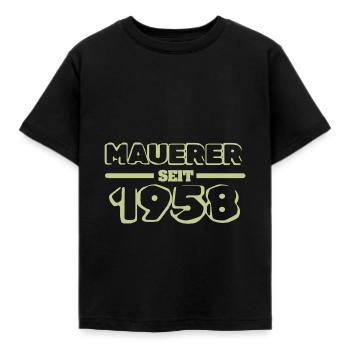 Jahr 1958 - Kinder T-Shirt - Schwarz - Vorne - AI Model Kid Female (0cm)