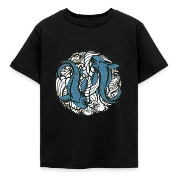 Poisson bleu japonais - T-shirt Enfant - noir - Devant - AI Model Kid Female (0cm)