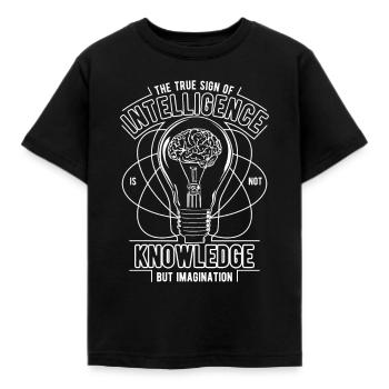 The true intelligence - Kids' T-Shirt - black - Front - AI Model Kid Female (0cm)