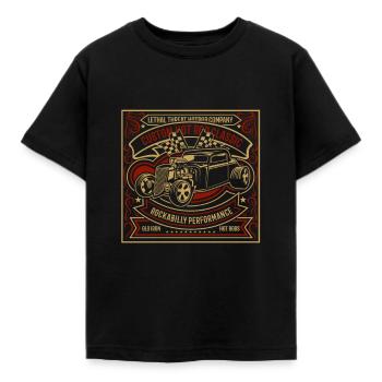 Oldtimer nach Maß - Kinder T-Shirt - Schwarz - Vorne - AI Model Kid Female (0cm)