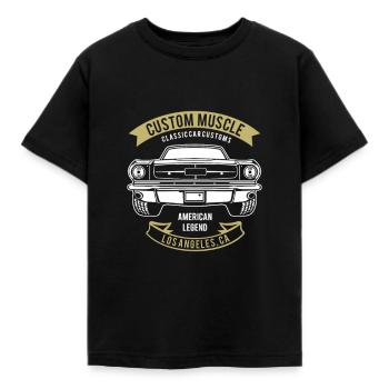 Voiture ancienne américaine ancienne personnalisée - T-shirt Enfant - noir - Devant - AI Model Kid Female (0cm)