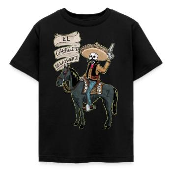 El Caballero de la muerte - Kids' T-Shirt - black - Front - AI Model Kid Female (0cm)