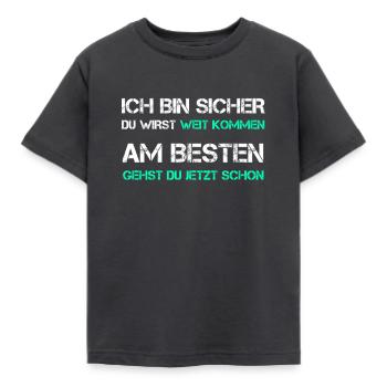 Lustiger Spruch witzig lachen humor nervig gemein - Kinder T-Shirt - Dunkelgrau - Vorne - AI Model Kid Female (0cm)