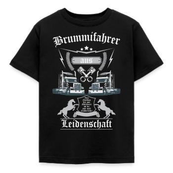 Trucker aus Leidenschaft - Kinder T-Shirt - Schwarz - Vorne - AI Model Kid Female (0cm)