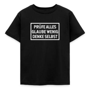 sprüche, lustige sprüche, lustige, humor, spruch - Kinder T-Shirt - Schwarz - Vorne - AI Model Kid Female (0cm)